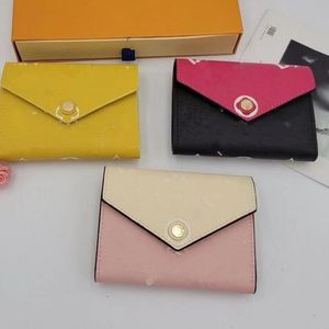 Color Blocking Portafogli unisex Marchio di lusso Fibbia in metallo Portafoglio corto Portamonete Classico Designer Uomo Donna Flap Pieghevole Portatile Mini Pochette Tasca