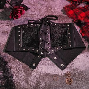 Bälten Creative midja Cincher Corset Lace Up Decorative Belt Punk Style Vintage Women Midjeband för bankett
