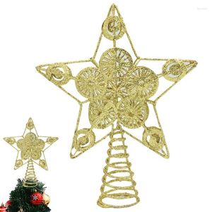 Christmas Decorations Tree Topper Glitter Star Toppers Hollow Designed Treetop For Ornaments Year Holiday Home