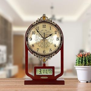 Orologi da tavolo Decorativi Old Standing Alarm Clock Estetica vintage Ufficio Decorazione domestica digitale Sveglia Desk Assessories 50ZZ