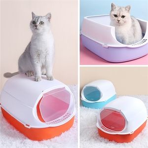 Другие кошки поставляют ящик для мусора с помощью локала большой пространство для кровати против Splash котенка песчаного горшка 4 цвета.