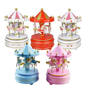 Oggetti decorativi Figurine Giostra Scatole musicali Geometrica Baby Room Decorazione Regali Unisex Natale Cavallo Carosello Scatola Decorazioni per la casa 1pc 221108