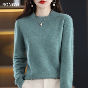 Женские свитера Rongyi 100% Pure Wool Half-Neck Pellover осень /зимний кашемировый свитер.