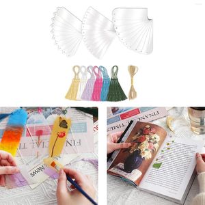 30x pusty akrylowy zestaw zakładek z frędzlami i frędzlami do tworzenia karty Projekty DIY Notebook Pendants Art Materiały artystyczne
