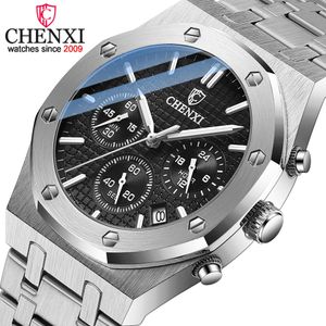 Wristwatches Chenxi Fashion Business Mens Watches Top Luxury Cartz Watch Men Stainless Steel Steel Wistproofwatch Relogio Maschulino 221108