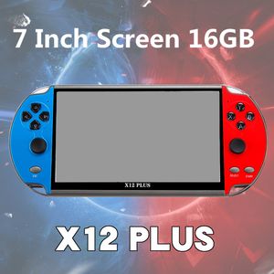 Portable X12 Plus Retro Video Game Console Players Handheld Gaming Mini Arcade Videogames Electronic Machine Retrogame Play Vidio E-Book 7 Inch Screen 16GB