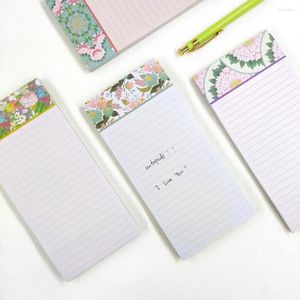 Bl￤tter Sch￶ne Blumenememo -Pad Stationerie Sticky Notes Tragbares Notepad School Office