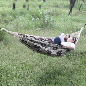 Hammocks moda jacquard pano hammock acampando 200 145cm crianças balançam lazer de duas cores para cadeira pendurada jardim hamak cama