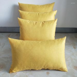 Kissen Maßgeschneiderte Baumwolle-Leinen-Stil Taille Relief Simulierter Flachsbezug Sofa Einfache reine Farbe