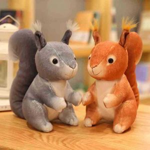 Белка плюшевая игрушечная кукла kawaii cuddles Lifelike Forest Cuddle Squirrel Кукла милые рождественские подарки для Ldren J220729