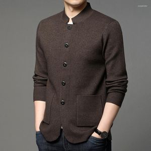 Men's Sweaters Autumn 2023 Spring Arrivals Men Cardigan Fashion Chinese Single Breasted Casual Classic Knitted Sweater Coats