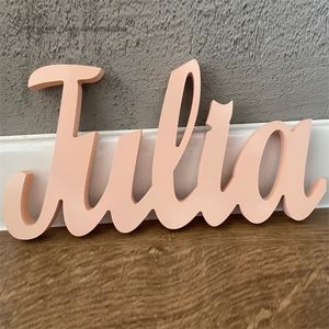 Juldekorationer Personlig träskylt anpassad EN S 3D Word Cut Outs hylldekor Freestanding Letters 221109