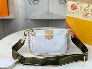 Orijinal deri 3pcs Set Luxurys Designers çantaları Louiseity omuz çanta çanta çantası kadın moda monograylar zincir crossbody elçi çantası