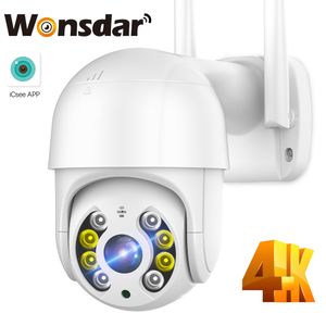 Câmeras de câmeras de 8mp 4k wifi ip externo h.265 5mp sem fio ptz wifi cctv segurança 1080p rastreamento de vídeo vigilância de vídeo icsee 221108