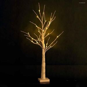 Tischlampen Landschaft Home Dekorative Lampe 45 cm 60 cm PVC Künstliche Birke Warmweiß 24 LED Für Hochzeit Party Nachtlicht Zweige