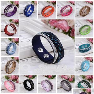 Charmarmband charm armband för kvinnor ny mode wrap armband slake läder med kristaller fabriksrabatt priser släpper dhlsm
