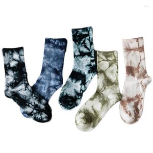 Men's Socks TANABATA Unisex Tie Dye Cotton Men Women Kpop Streetwear Skate Crew Original Design Holidays Gift 2022