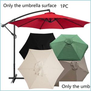 Paraplyer Patio Paraply Ersättning Canopy Market Table Trädgård utomhusdäck Paraplyer Byt ut ER Fit för 6 revben Drop Delivery Home DHHC7