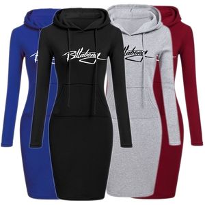 Kadın Hoodies Sweatshirts Moda Bahar Sonbahar Uzun Elbise Günlük Kol Hoodie Kadın Cep Sweatshirt Üstleri Giyim 221109