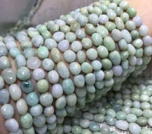 Perline Birmania Giada Naturale Pietra Irregolare 6-8mm Verde Sciolto Perle Per Monili Che Fanno Braccialetto Collana Cucito