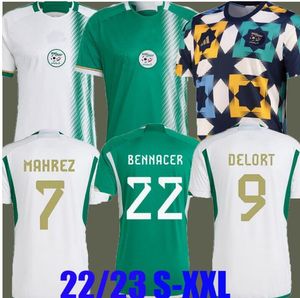 2022 23 Cezayir Oyuncu Versiyon Erkek Futbol Formaları Mahrez Feghouli Slimani Bennacer Atal Away Away 3. Eğitim Giyim Futbol Gömlek Üniformaları