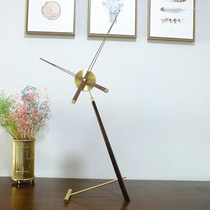 Orologi da tavolo Nordic Modern Desk Clock Black Walnut Large Home Decor Orologi Orologio digitale Reloj Escritorio Gift