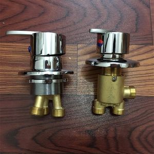 Other Faucets Showers Accs MTTUZK Solid Brass Bathtub and Cold Mixing Split Mixer 1 in 2 out Switch Tap Bathroom Shower 221109