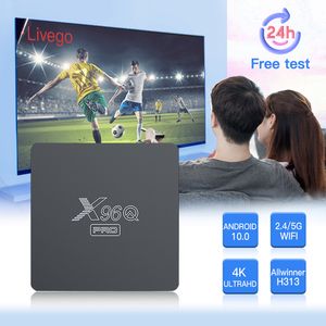 X96Q Pro 4K Network TV Set Top Box Android 10 AllWinner H313 2.4G5GHz Dual WiFi 2GB/16GB 1YDATOO LIVEGO SMART SPELARE
