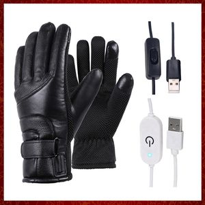 ST132 Winter Motorcycle Heated Gloves USB Powered Touch Screen Windproof Waterproof Warm Cycling Skiing Electric Heating Gloves