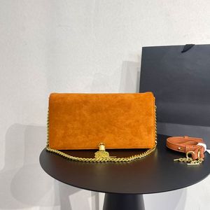 26cm Solid Color Kate Flap Crossbody Bags Handbags Purse Chain Shoulder Bag Nubuck Leather Lady Hand Clutch Armpit Wallets Multiple Colors