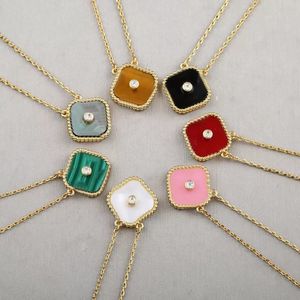 New designer Pendant Necklaces for women Elegant van 4/Four Leaf Clover locket diamond Necklace High Quality Choker chains Designer Jewelry Man Gold love party Gifts