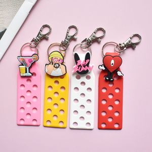 Bad Bunny PVC Doll Neychain Straps Pendant Cartoon Diy Jewelry Gift Key Chain Soft Bag Pandents 10 Styles