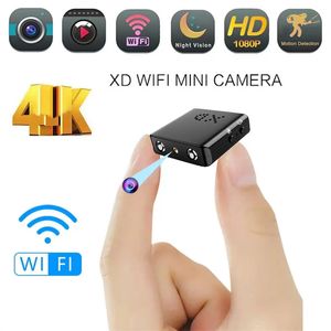 4K Full HD Mini WiFi Camcorder with IR Night Vision, Motion Detection, and 1080P Recording - Compact Security Camera