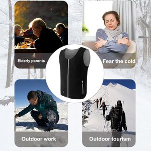 Motorradbekleidung USB Smart Beheizte Weste 5 Temperaturstufen Elektrische Jacke Heizzone Winter Warme Kleidung für Skifahren im Freien Wandern
