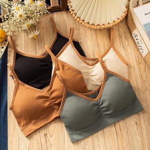 Bustiers Corsets Женская хлопчатобумажная трубка Tops Sexy Color Matching Bra Fashion Sports Comfort Tank up Девушка подвесное белье