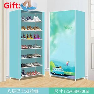 Kl￤dlagring 8l Multilayer Nonwoven Shoe Rack Enkla installationsskor garderob Organiser Hem Dorm Furniture Space-Saving Cabinet