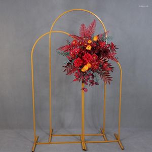 Decoração de festa 3pcs/conjunto de metal arco de casamento ao ar livre balloon cenário deco