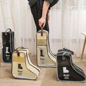 Storage Bags Dust-proof Portable Shoes Organizer Cover Long Riding Rain Boots Dustproof Travel Zipper Pouch Accessories Supplies