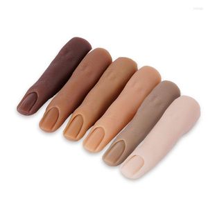 False Nails Nail Silicone Practice Finger Model Tool With Joints Bendable Fake DIY For Training Accesory Display Tools