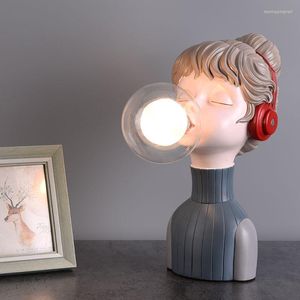 Table Lamps Nordic Living Room Decoration Lamp Net Red Ins Wind Bedroom Princess Bedside Girl Dimming Night Light