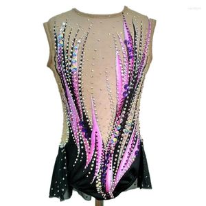 Vêtements de scène LIUHUO robe de patinage sur glace filles justaucorps Patinage Performance artistique gymnastique rythmique pour les jeunes