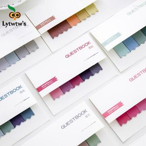 Lytwtw Kawaii Rainbow Notas Sticky Notes Notepad Pad Pad Office Supplies School Stationery Sticking Decoration Bookmark