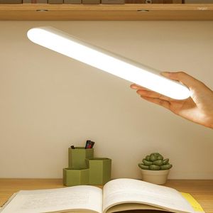 Table Lamps 3 Color Dimming Desk Lamp Dormitory Cabinet LED Bedroom Night Lights For Study USB Rechargeable Lighting