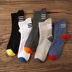 Mannen Sokken 10 Paar Mannen Katoen Lente Herfst Mode Toevallige Ademende Mannelijke Crew Sok Streep Sokken Unisex Skateboard sox