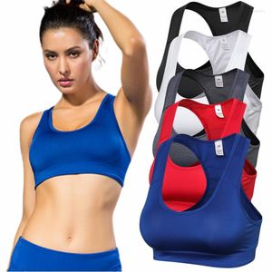 Roupa de ioga Roupa de colete feminino de coletor de gesto de coletor de sutiã de sutiã sem aço Anel de aço ao ar livre ginástica fitness menina sexy respirável top