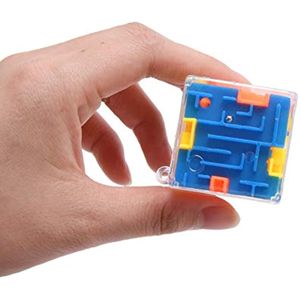 3D Cube Maze Puzzle Box Mind Puzzles Game Blue Yellow Orange Toy Brain Hand Games Challenge Fidget Toys Balance Education for Children