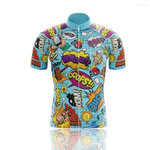 Racingjackor ROUPA Bike Masculina Men's Short Sleeve Cycling Jersey 2022 Tecknade Bicycle Shirt Outdoor Sports Mtb Clothing Maillot