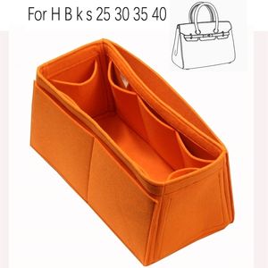 Cosmetic Bags Cases For H 25 Bir 30 k s 35 40 handmade M Felt Insert Organizer Makeup Handbag Organize Portable base shape 221110