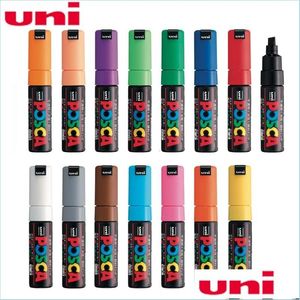 Marker 1 stücke Uni Posca Paint Marker Pen Broad Tip8mm PC8K 15 Farben für Ding Malerei Y200709 Drop Lieferung Büro Schule Business I DHTDU