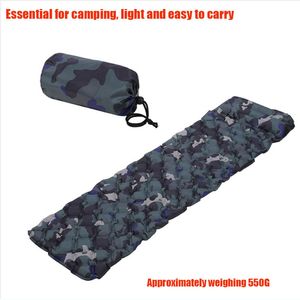 Sleeping Bags Outdoor Pad Camping Inflatable Mattress with Pillows Travel Mat Folding Bed Ultralight Air Cushion Hiking Trekking 221109